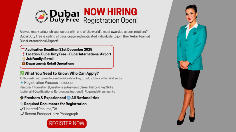 Dubai Duty Free Jobs 2025-Register Now