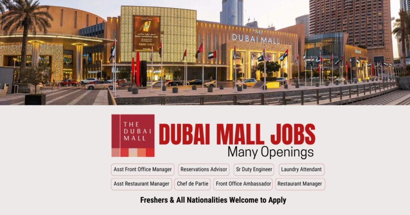 Dubai mall jobs 2025