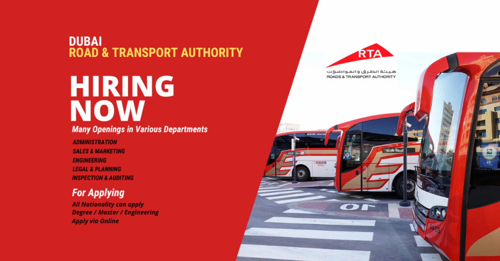 Dubai RTA jobs 2025