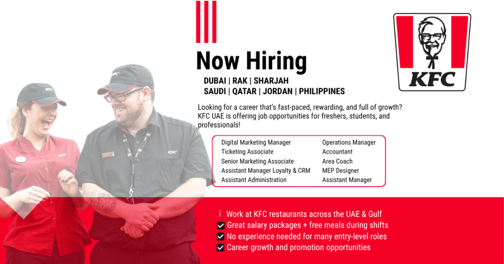 KFC JOBS IN UAE