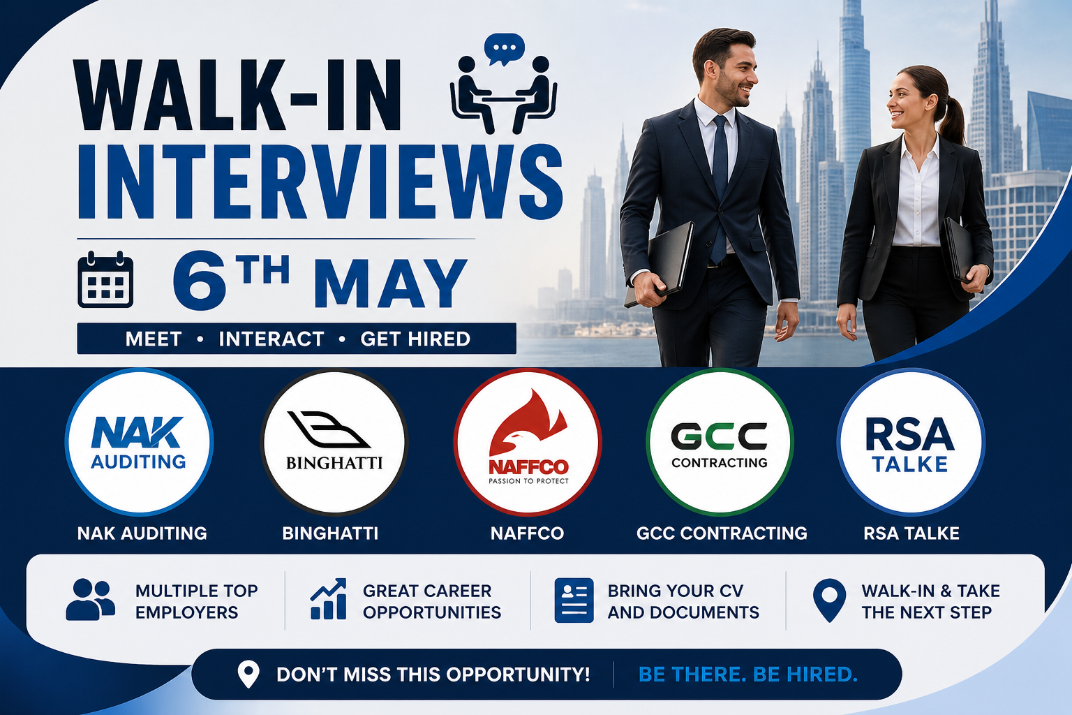 Walk In Interview In Dubai Walk-In Interviews in Dubai Tomorrow – Wednesday, 6th May 2026 | Top ...